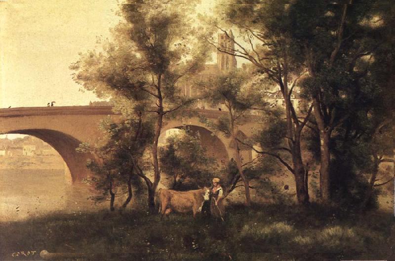 Corot Camille seine al bridge China oil painting art